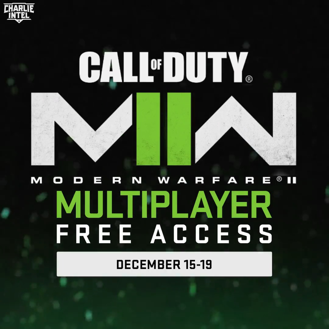 The #ModernWarfare2 Multiplayer Free Access is NOW LIVE on all platforms. Play MP for free now through Dec 19 at 10am PT.