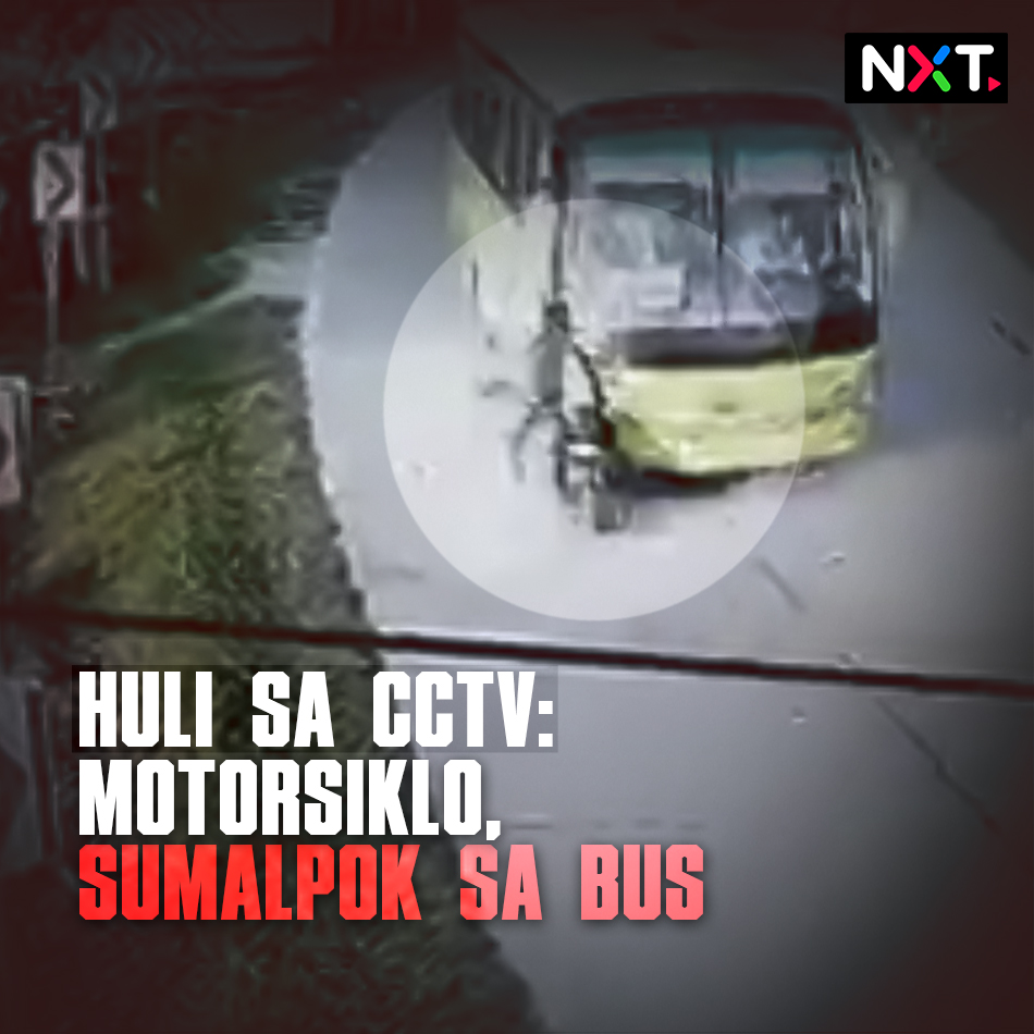 Nakuhanan ng CCTV ang pagsalpok ng isang motorsiklo sa isang bus sa Trinidad, Bohol. Ayon sa pulisya, nag-overshoot umano sa pakurbang kalsada ang motorsiklo kaya bumangga sa kasalubong na bus.