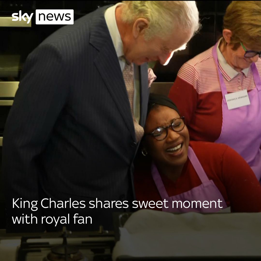 A royal fan could not contain her excitement when she met King Charles during his visit to north London. More on this story here: