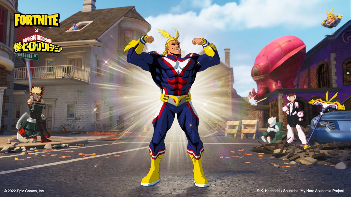 You too can be a hero. Squad up with Izuku Midoriya, Katsuki Bakugo, Ochaco Uraraka, and All Might in the Shop now!