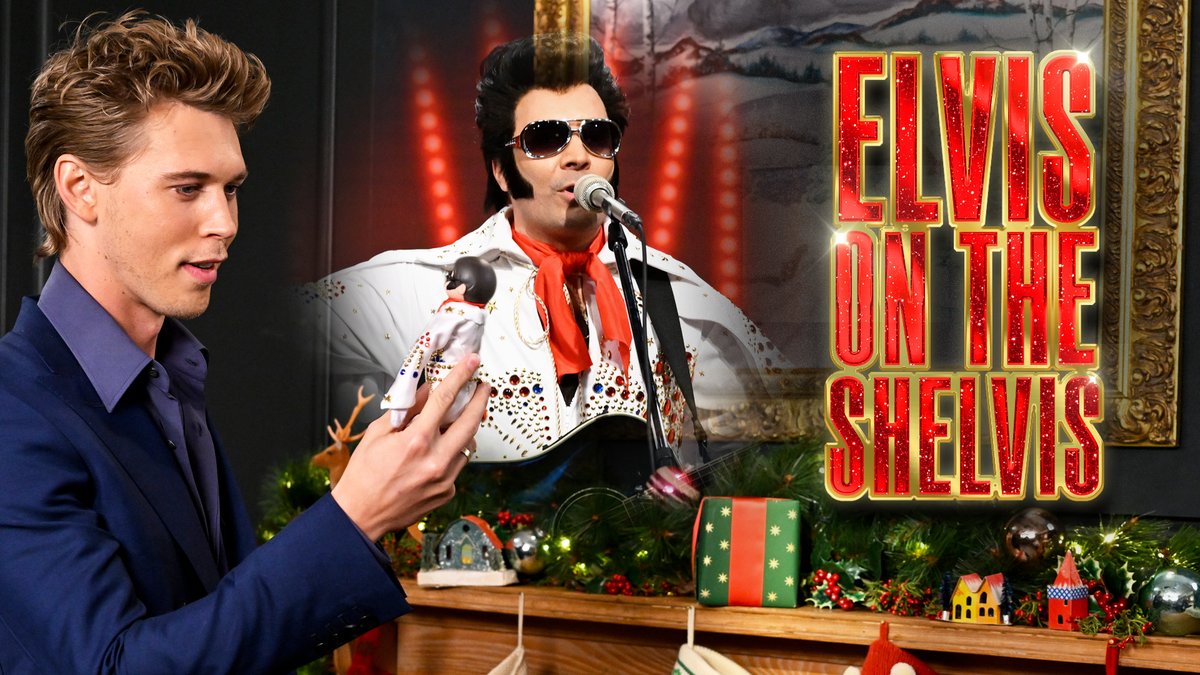 You’ve heard of Elf on the Shelf… Now get ready for Elvis on the Shelvis! Austin Butler #FallonTonight