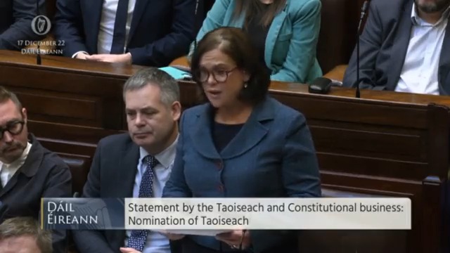 Powerful speech by Mary Lou McDonald We need a General Election and a government of change!