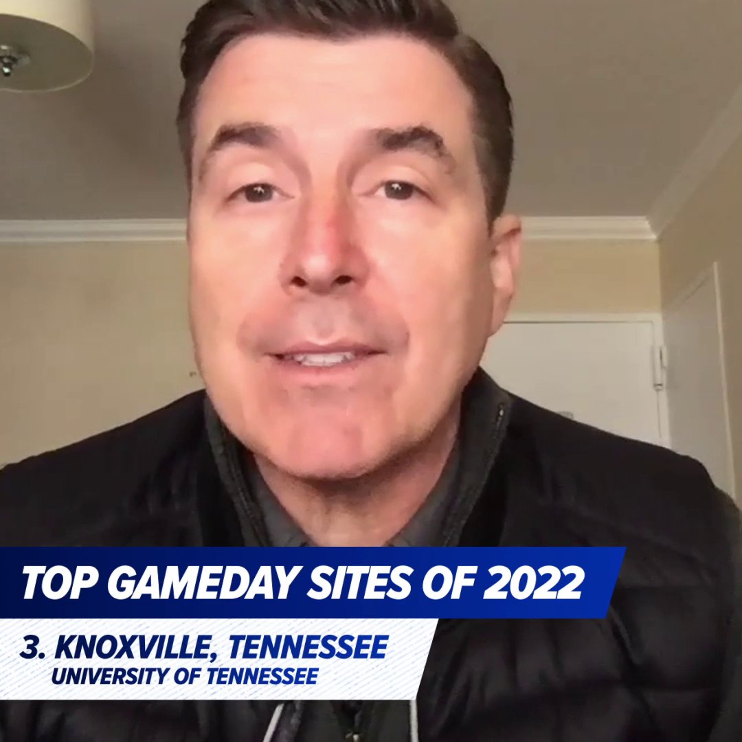 The host has spoken. Here were Rece Davis favorite sites for GameDay this season! 3: 🟠UT⚪️ 2: 🔵KU🔴 1: 🔵MSU🟡