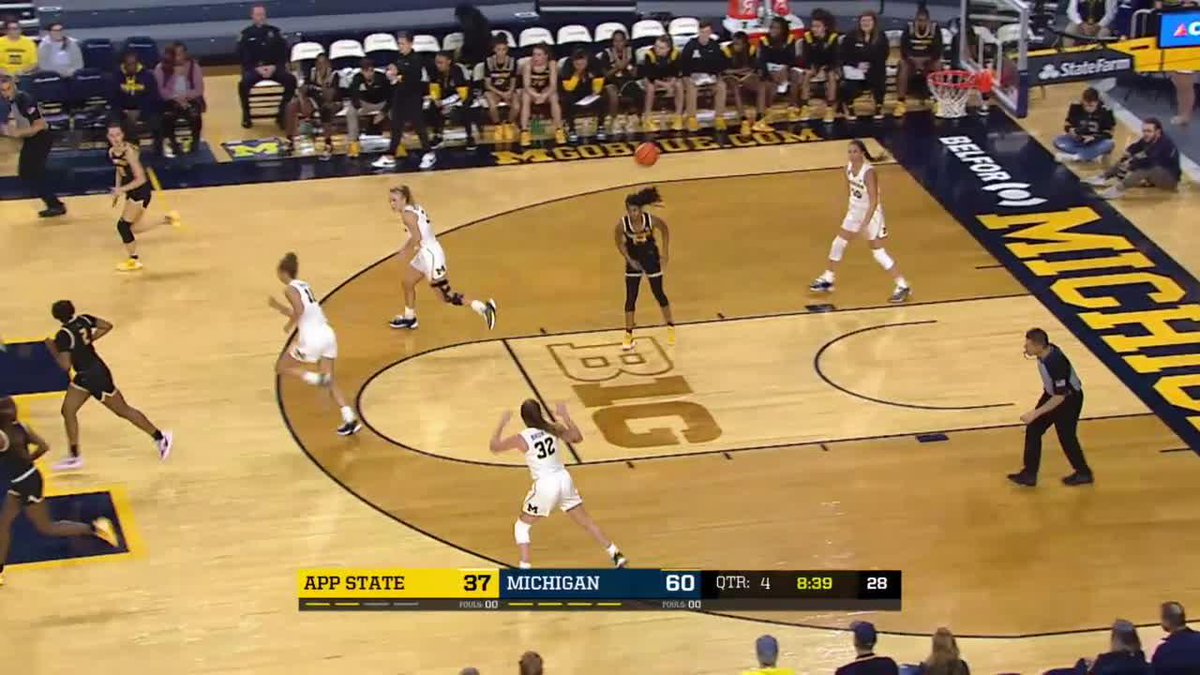 What's better? The Leigha Brown pass or the Chyra Mullaney Evans finish #GoBlue