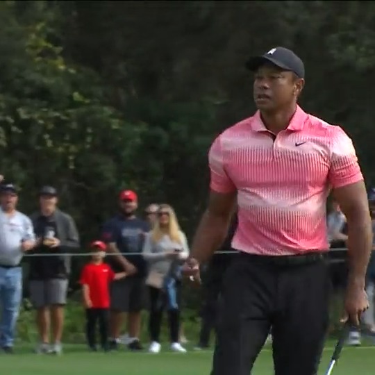You can see Tiger go from Badass 15-Time Major Winning Mother Fucker Who Will Drain A Long Putt Right In Your Eyeball Tiger to Dad Tiger all in the span of 17 seconds here