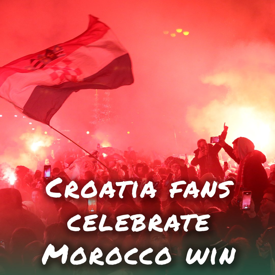 Croatia fans go wild in Zagreb after finishing third at the World Cup 🎆 #FIFAWorldCup