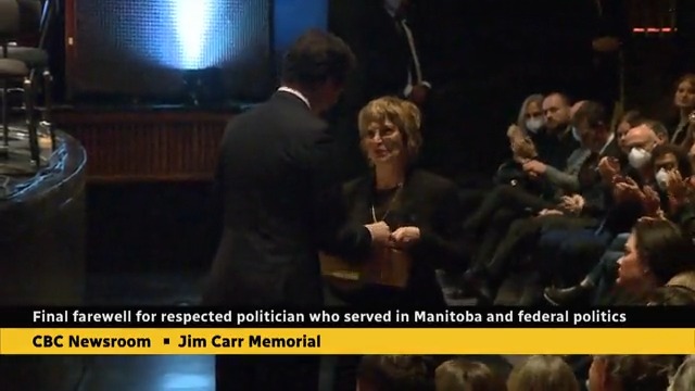 Mourners, Prime Minister Justin Trudeau, remember Winnipeg MP Jim Carr at memorial service #cbcnn #cdnpoli #mbpoli