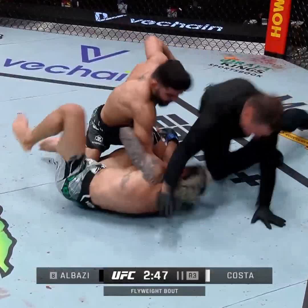 Amir Albazi is a BAAAADD MAN 👊💥 The Prince stays undefeated in the Octagon! #UFCVegas66