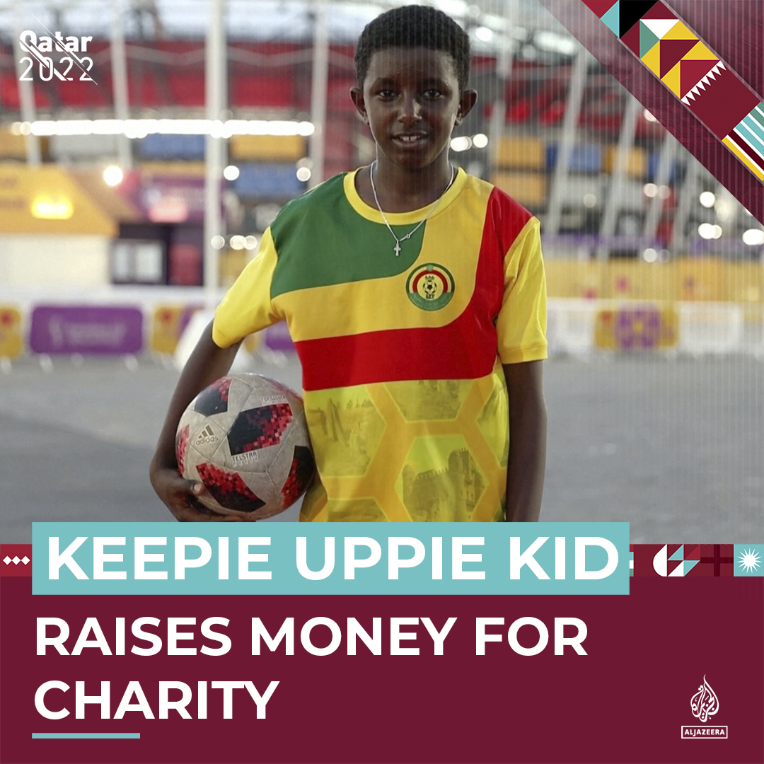 This 12-year-old boy from Ethiopia did 974 kick-ups outside Stadium 974 in Qatar during the #FIFAWorldCup to raise money for charity ⤵️