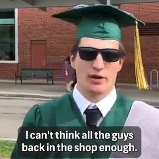 'Elijah Burke celebrated graduating college by thanking his "sponsors." Today, you can find him behind the scenes at RFK Racing.