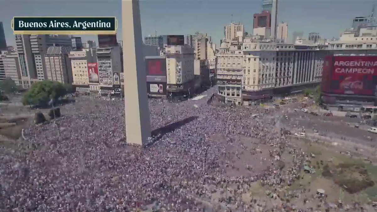 This time lapse of Buenos Aires after winning the FIFA World Cup is WILD 🤯🇦🇷