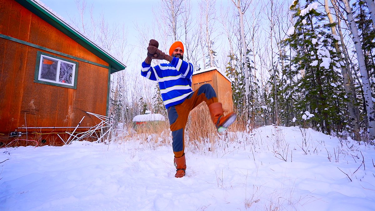 It is -36ºC/-32.8ºF in the wilderness around my cabin today. Nature is smiling beautifully in this frigid cold. I went outside and created warmth and joy. I am now sharing my smile and positivity with the world. ====== Watch on YouTube: