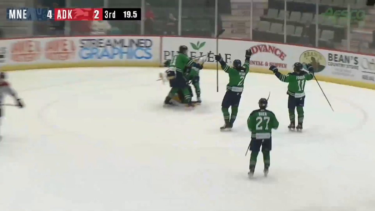 LOVE a goalie goal. 😍 Francois Brassard lights the lamp for the Maine Mariners in ECHL action! (🎥: Maine Mariners)