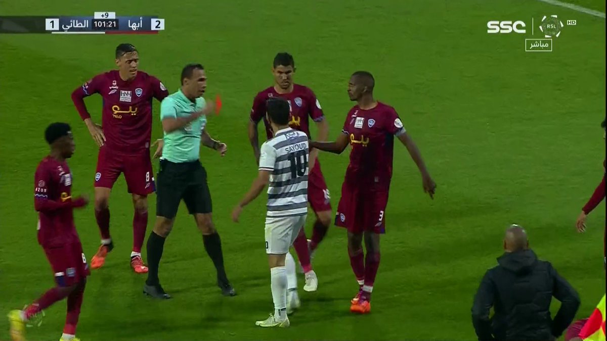 "الانضباط": إيقاف لاعب نادي الطائي "أمير سعيود" مباراتين بما في ذلك الإيقاف التلقائي بموجب البطاقة الحمراء المباشرة؛ والزامه بدفع غرامة مالية قدرها 20 ألف ريال.
