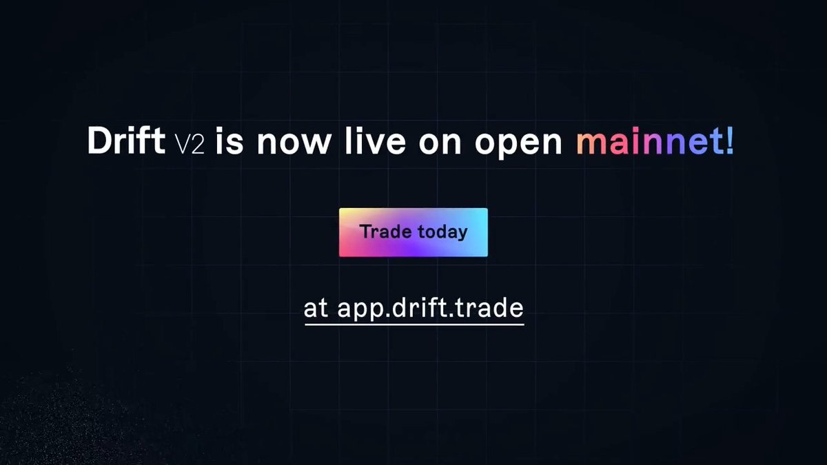 DRIFT V2 IS NOW LIVE ON OPEN MAINNET!👾 👉 Trade today at