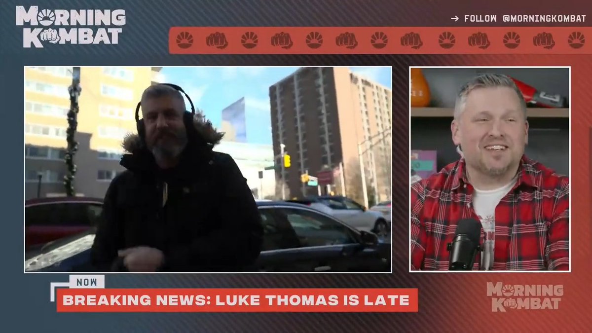 Luke Thomas has ARRIVED! #MorningKombat w/ Luke Thomas🏋️♀️ & @bcampbell is LIVE: