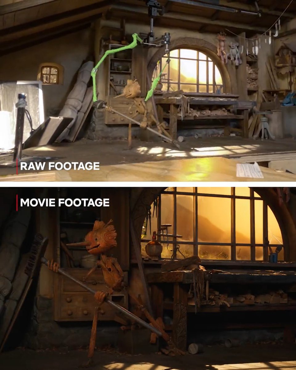 Take a peek behind-the-scenes to see master puppeteers using the oldest form of animation, stop-motion, to bring Guillermo del Toro’s #PinocchioMovie from set to screen. Watch now on Netflix. ❤️