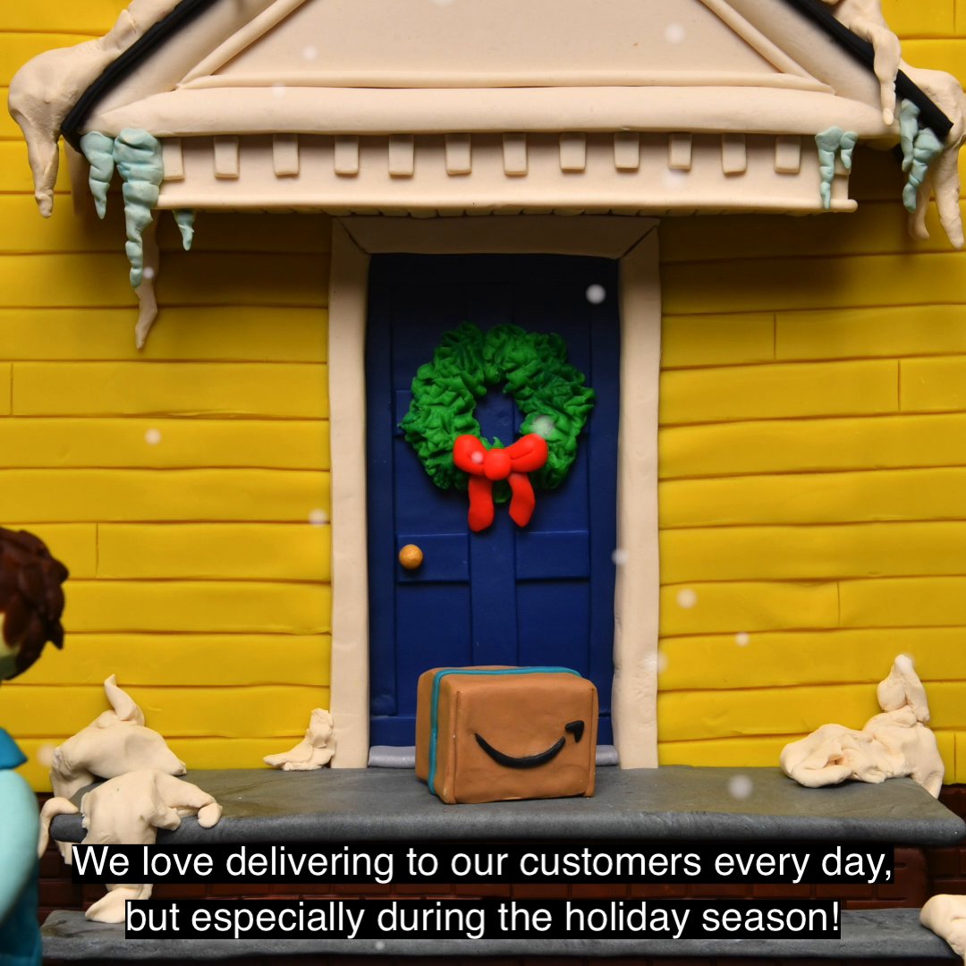 We love delivering to our customers every day, but especially during the holidays. Watch how we do it! ⬇️ Thank you to our incredible employees and partners across our operations network who help make it happen. Happy Holidays, from Amazon! 🎁 ❄️