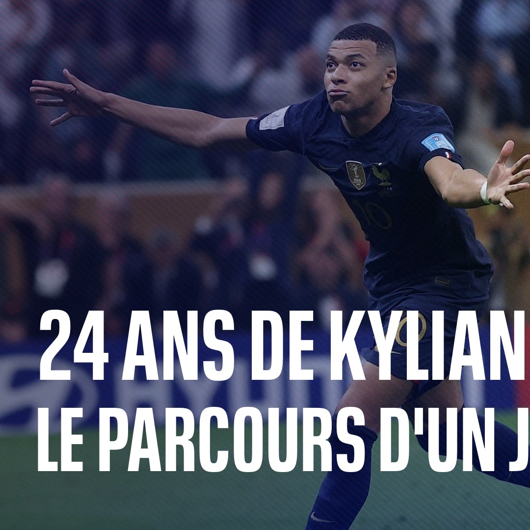 🎂Kylian Mbappé fête ses 24 ans aujourd’hui ⚽Champion du Monde avec les Bleus en 2018, meilleur buteur de la Coupe du Monde au Qatar… 👉Revivez le parcours de ce jeune prodige du ballon rond