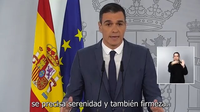 En momentos de incertidumbre se precisa serenidad y firmeza. Serenidad en el estricto cumplimiento de la Ley y firmeza para hacer prevalecer el respeto a la Constitución y a la voluntad popular expresada libremente en las elecciones. La democracia requiere respeto a la Ley.