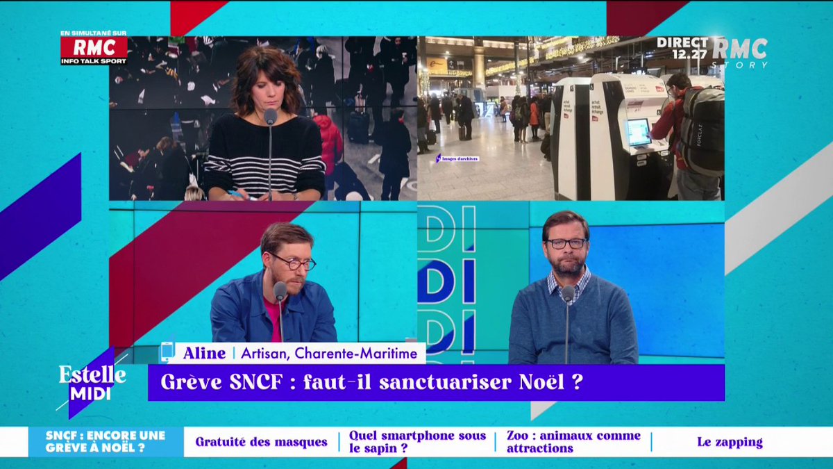 🚄 #GreveSNCF - Faut-il sanctuariser Noël ? 📞 "J'ai honte de ce pays. Ma fille m'appelle en pleurs parce que y a toujours quelque chose sur Paris, et là on ne peut même pas se voir car son train est annulé" dénonce Aline #EstelleMidi🕛