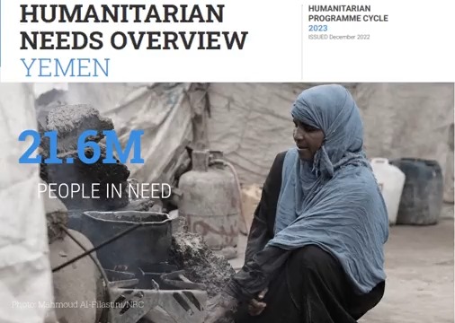 The humanitarian community in #Yemen released the 2023 Humanitarian Needs Overview. About 21.6 million people, 66% of #Yemenโs population, are estimated to need humanitarian assistance in 2023. Explore more โก๏ธ