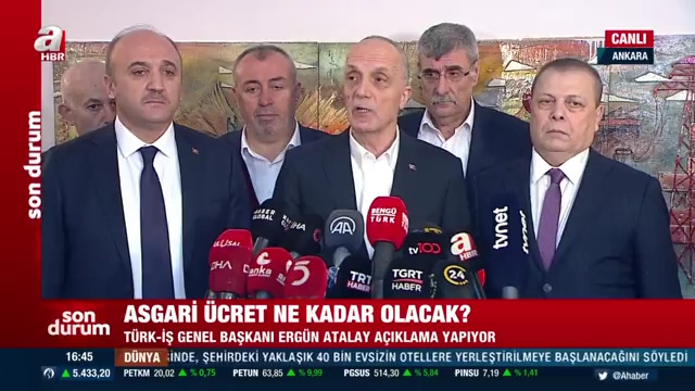 “Asgari ücret teklifimiz 9 bin TL” TÜRK-İŞ Genel Başkanı Ergün Atalay #asgariücret teklifini açıkladı.
