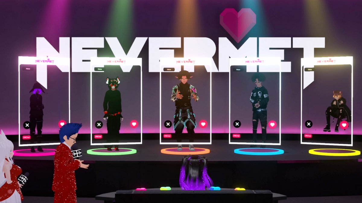 NEW TRAILER: What happens when you make a dating show in #VR that ends with a REAL face reveal? Find out in our new #VRChat show: “Date My Avatar!” sponsored by Nevermet ❤️ Coming Saturday, 12pm EST on CHRISTMAS EVE 🎄 Subscribe for the premiere: