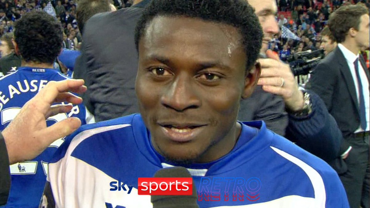 Obafemi Martins after winning the League Cup with Birmingham.