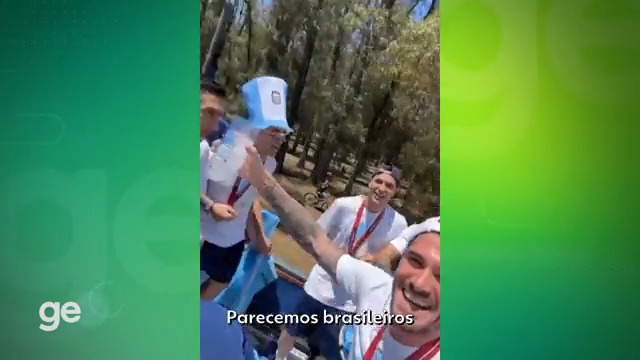 "Se não gritamos todos, parecemos brasileiros" De Paul e outros jogadores da seleção da Argentina cantam música em provocação ao Brasil