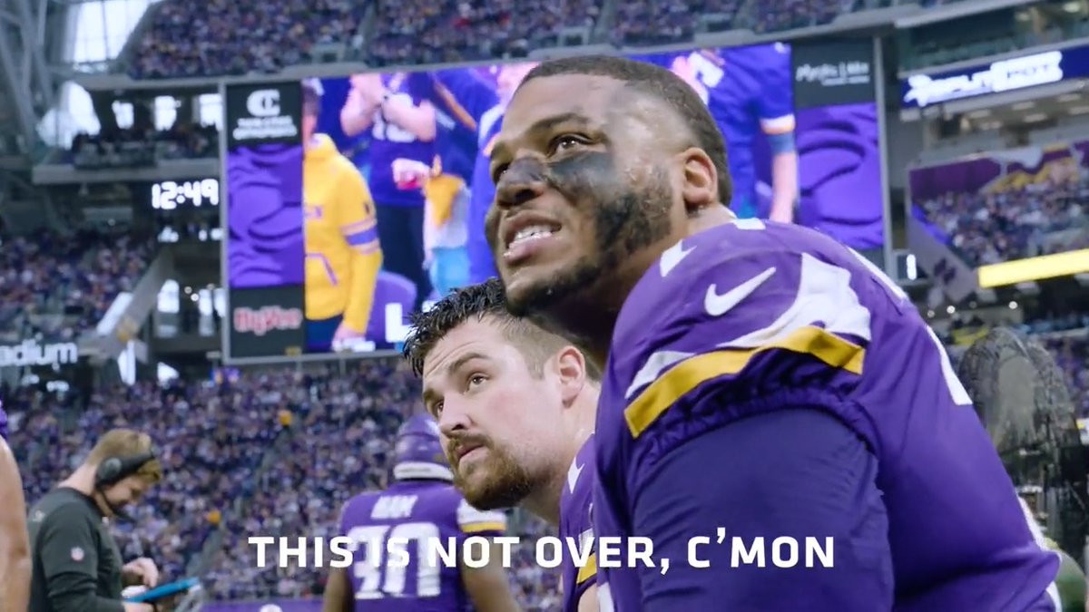The #Vikings released an 8-minute video of the biggest comeback in NFL history from the field level with sideline reactions and audio from the team. Worth a watch. From down 33-0, an all-time game.