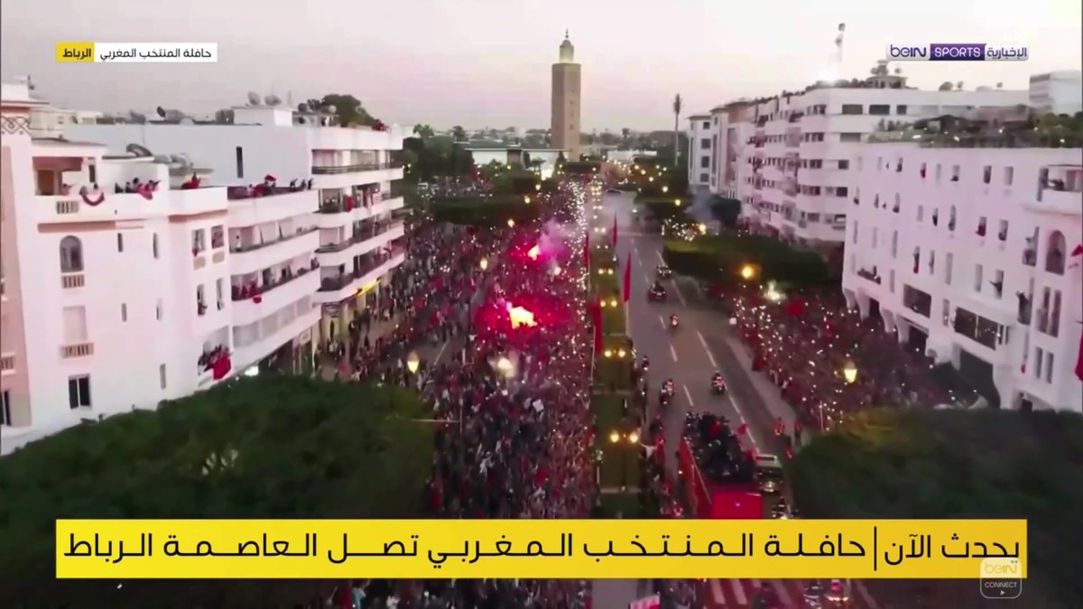 🎥 شاهد | استقبال شعبي حافل للمنتخب المغربي في العاصمة المغربية 🇲🇦 الرباط