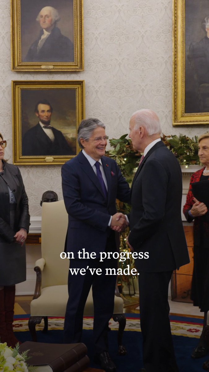 President Lasso of Ecuador and I are united. Not only in our values, but in our shared vision of a future that's free and democratic.