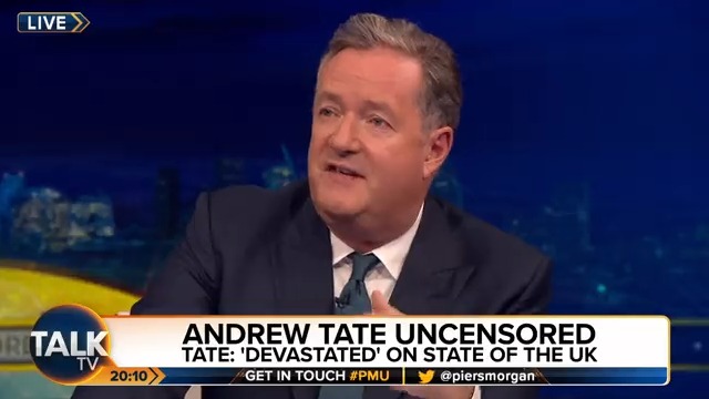 Piers Morgan says that after 18 months of investigation, a person making death threats against him on social media will not be facing any legal action. Andrew Tate responds by suggesting he should become London Mayor: "Sadiq Khan is a loser." Andrew Tate | Piers Morgan | Talk