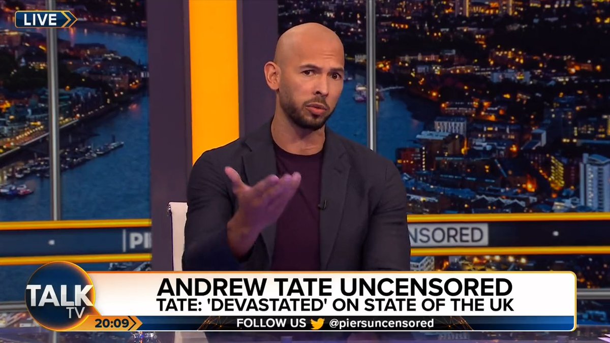 "The second I finish talking to Piers, I'm leaving this cesspit - it's disgusting." Andrew Tate tells us what he said to his private jet pilot before coming on the show. Andrew Tate | Piers Morgan | Talk | #MorganTate