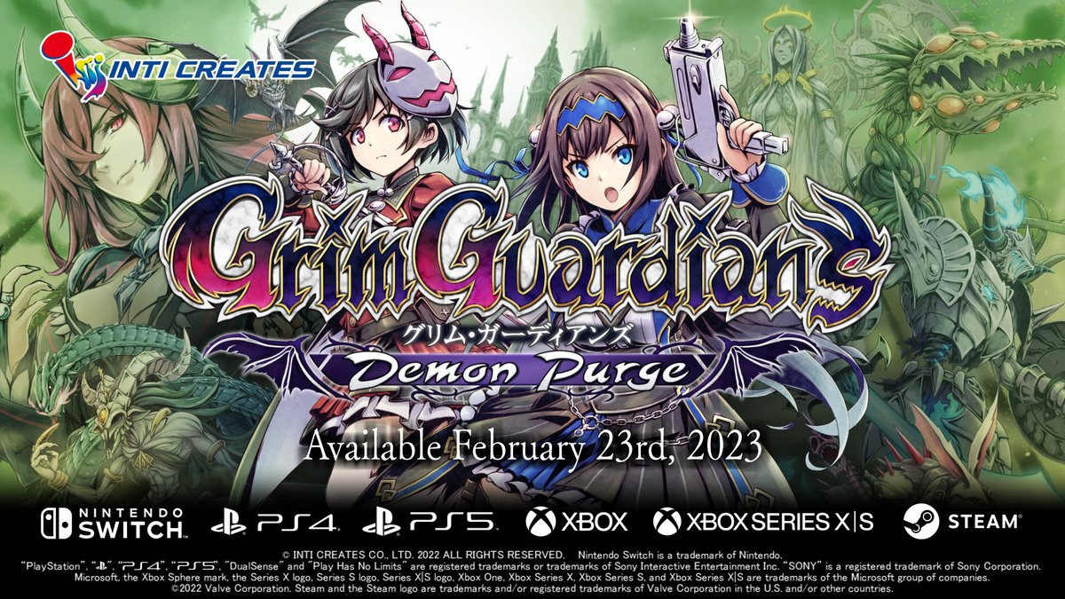 Grim Guardians: Demon Purge has a new trailer showing off the demon-slaying 2D action, both solo and co-op! This is just a taste of what you'll see when the full game releases February 23rd on all major platforms! Watch the trailer here: