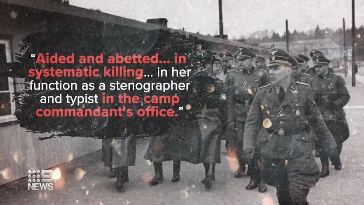 A 97-year-old woman has been found guilty of being an accessory to more than 10,000 murders, in what could be the last Nazi war trial. She was a teenager when she worked as a typist at a concentration camp. Brett Mcleod #9News MORE:
