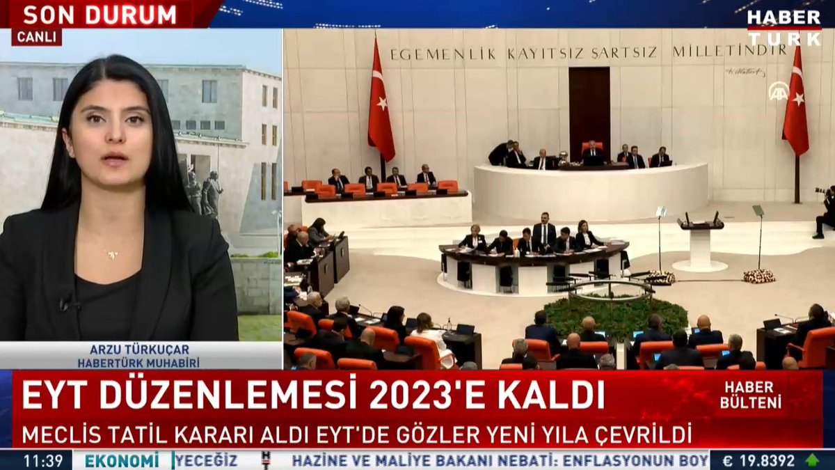 #SONDURUM - EYT düzenlemesi 2023'e kaldı... Meclis tatil kararı aldı, EYT'de gözler yeni yıla çevrildi.