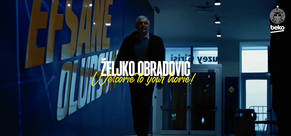 2013-20 yılları arasında başantrenörlüğümüzü yapan ve bu süreçte elde ettiğimiz tarihi başarıların en önemli pay sahiplerinden biri olan Zeljko Obradovic’i yarın Ülker Spor&Etkinlik'da ağırlıyoruz. Bu özel buluşmada salonumuzda görüşmek üzere! 💛💙 #YellowLegacy