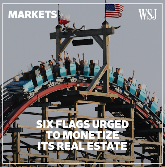An activist shareholder has accumulated a stake in Six Flags Entertainment and is pushing the theme-park operator to sell or spin off its real estate to help reverse a decline in the shares #WSJWhatsNow