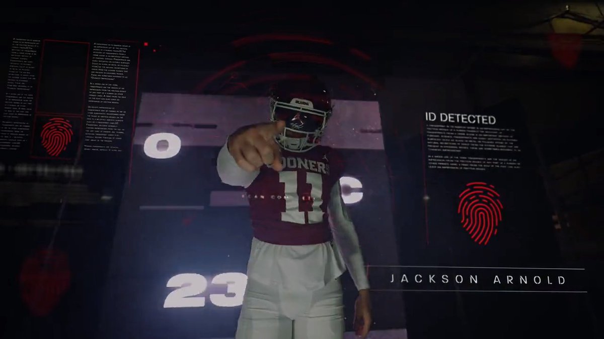 Chosen for your leadership qualities and supplying the total package an OU quarterback needs to possess. Welcome to the Oklahoma family Jackson Arnold! 🧬 #OUDNA | #CHO23N