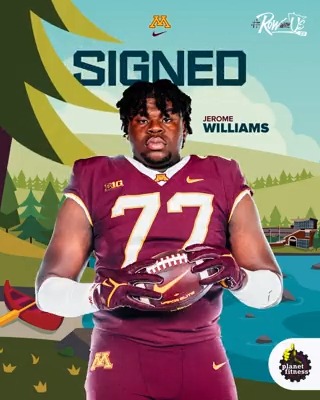 The No. 2 lineman in Minnesota is staying home! @nolimitjerome is Dinkytown bound! #RowWithUs