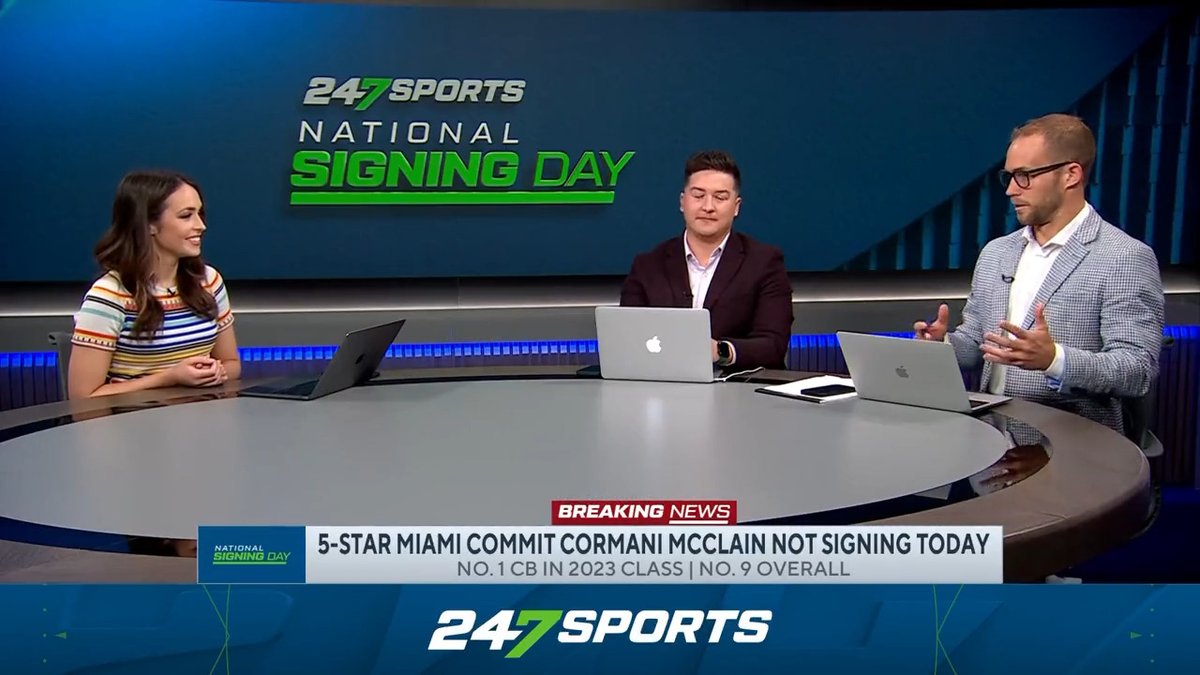 BREAKING: The mother of 5-star CB Cormani McClain tweeted that her son will not be signing with Miami today. McClain in the No. 1 rated CB in the Class of 2023 ๐