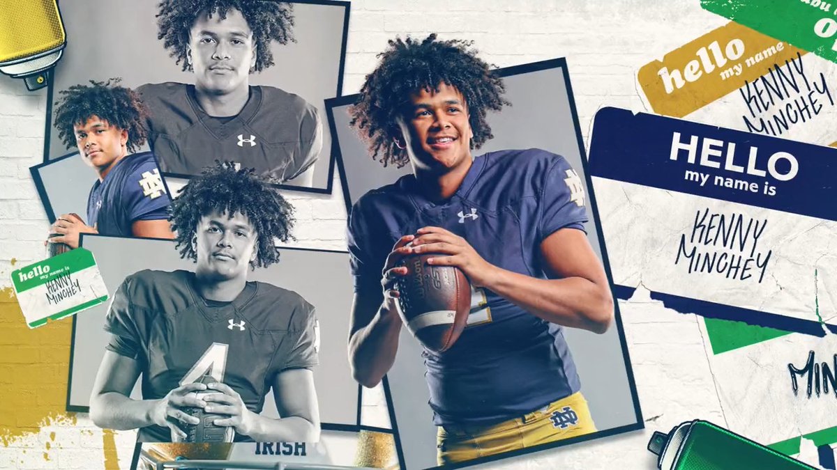 𝐁𝐞𝐥𝐢𝐞𝐯𝐞. 𝐓𝐡𝐚𝐭. Kenny Minchey is ready to give his all to Notre Dame. #ThinkBig x #GoIrish
