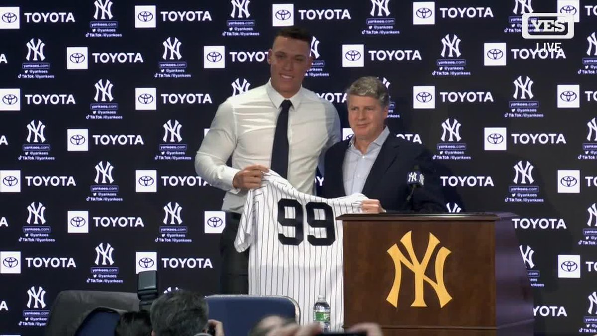 Hal Steinbrenner introduces Aaron Judge as the 16th Captain of the New York Yankees.