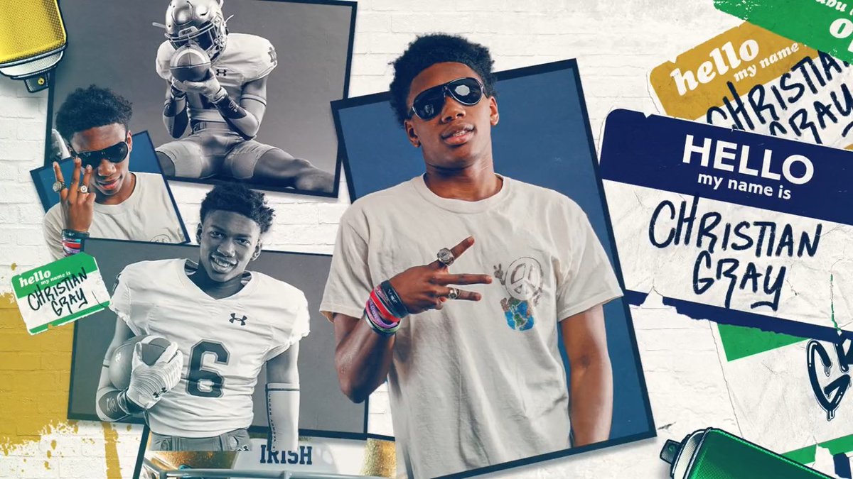 𝐁𝐥𝐞𝐬𝐬𝐞𝐝 𝐚𝐧𝐝 𝐓𝐡𝐚𝐧𝐤𝐟𝐮𝐥 to have our guy Christian Gray joining the squad. ☘️ #ThinkBig x #GoIrish