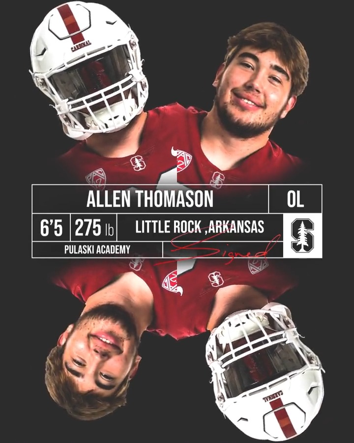 A four-time state champ! ✍️ » Allen Thomason 📍 » Little Rock, Ark. 🗞 » #CardClass23 | #GoStanford