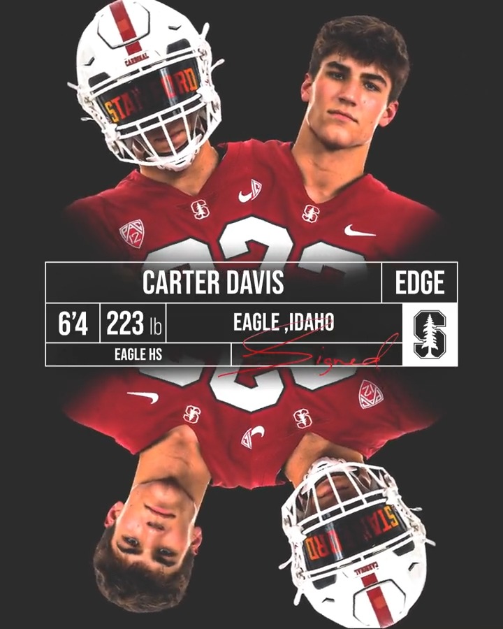Team captain and conference Defensive Player of the Year! ✍️ » Carter Davis 📍 » Eagle, Idaho 🗞 » #CardClass23 | #GoStanford