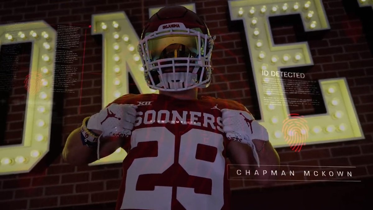 Chosen as a preferred walk-on for your leadership and versatility on the field. Welcome to the Oklahoma family @chapmanmckown! 🧬 #OUDNA | #CHO23N