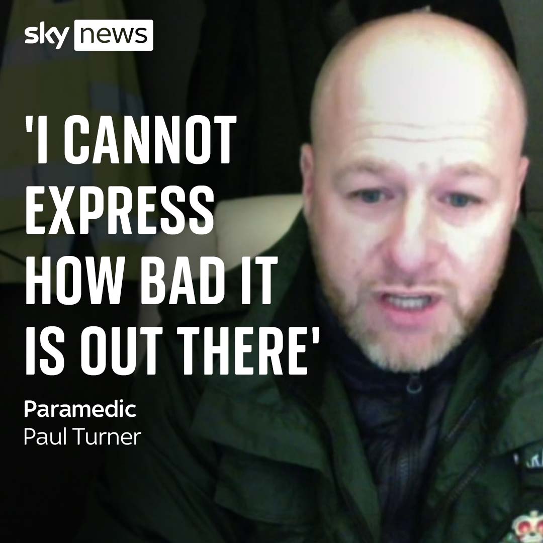 🗣️ 'I cannot express how bad it is out there'. Paramedic Paul Turner explains why he and others are taking industrial action and says that the government is 'not listening'. Latest: